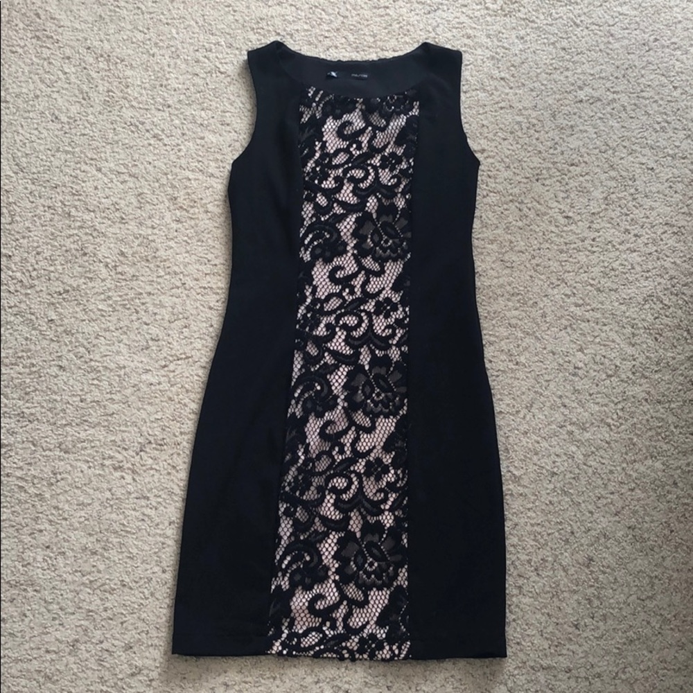 Black Maurices dress with lace overlay